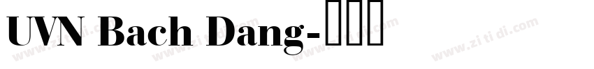 UVN Bach Dang字体转换